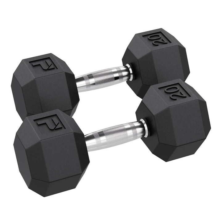 Power Systems Rubber Hex Dumbbell Pairs Exercise & Wellness Strength Dumbbells