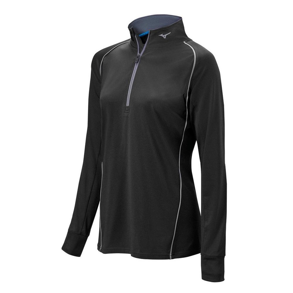 Mizuno Girl's Comp 1/2 Zip Long Sleeve Pullover Mizuno