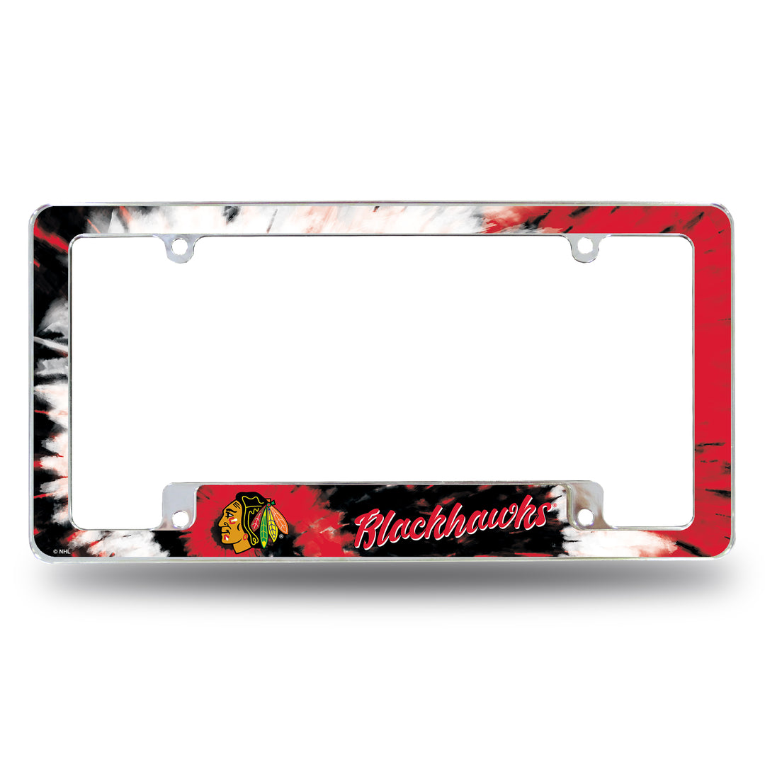 NHL Chicago Blackhawks All Over Chrome Frame Fan Gear NHL Chicago Blackhawks