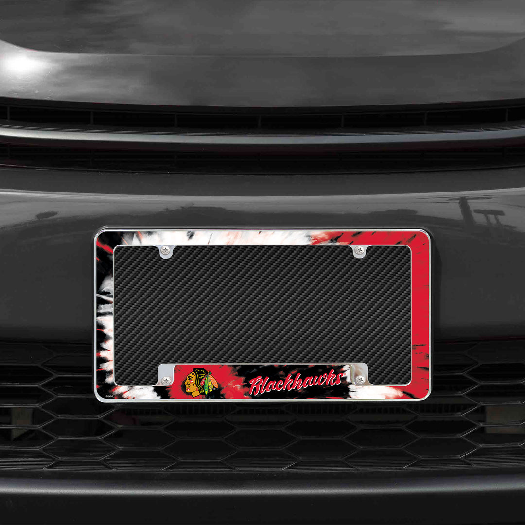 NHL Chicago Blackhawks All Over Chrome Frame Fan Gear NHL Chicago Blackhawks