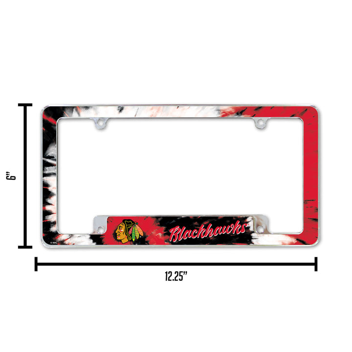 NHL Chicago Blackhawks All Over Chrome Frame Fan Gear NHL Chicago Blackhawks