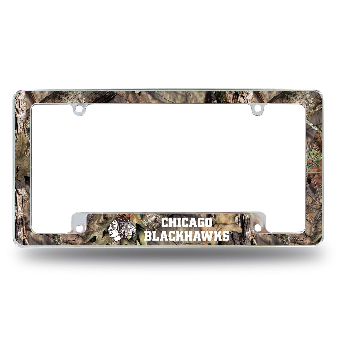 NHL Chicago Blackhawks All Over Chrome Frame Fan Gear NHL Chicago Blackhawks