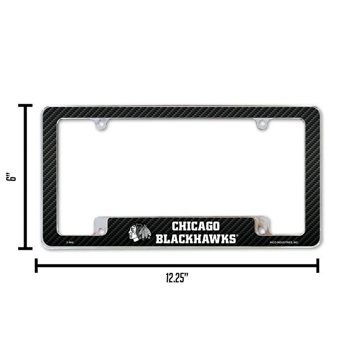 NHL Chicago Blackhawks All Over Chrome Frame Fan Gear NHL Chicago Blackhawks