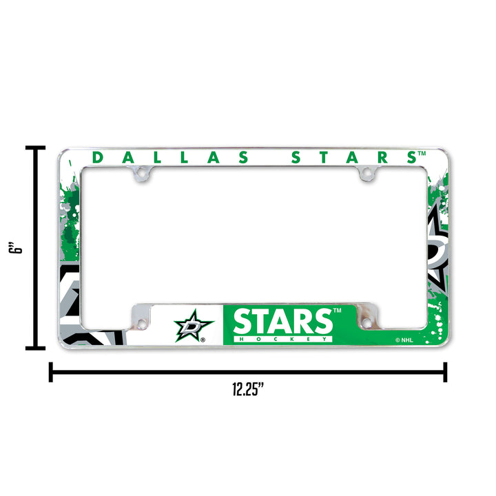 NHL Dallas Stars All Over Chrome Frame Fan Gear NHL Dallas Stars