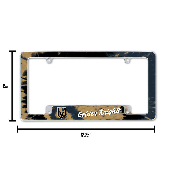 NHL Vegas Golden Knights All Over Chrome Frame Fan Gear NHL Vegas Golden Knights