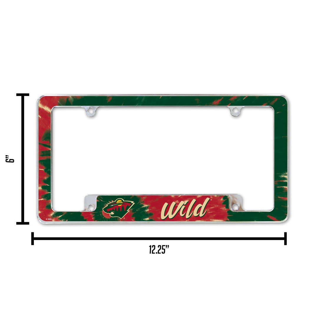 NHL Minnesota Wild All Over Chrome Frame Fan Gear NHL Minnesota Wild