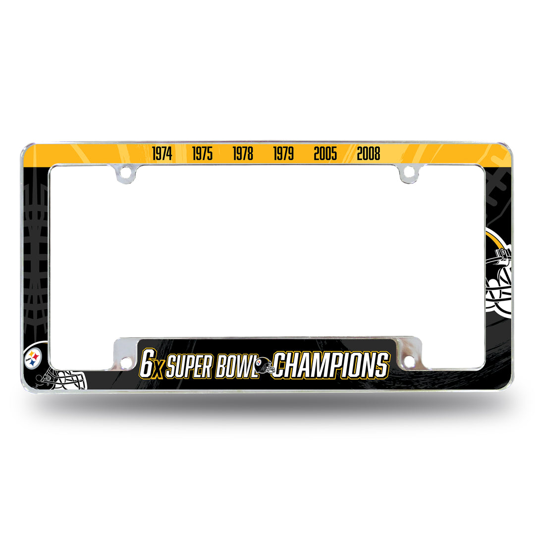 NFL Pittsburgh Steelers All Over Chrome Frame Fan Gear NFL Pittsburgh Steelers