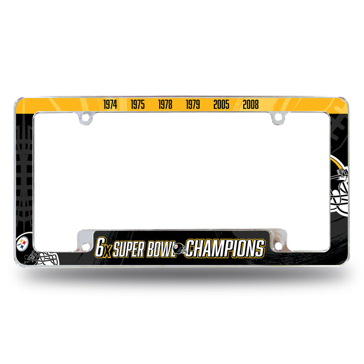 NFL Pittsburgh Steelers All Over Chrome Frame Fan Gear NFL Pittsburgh Steelers