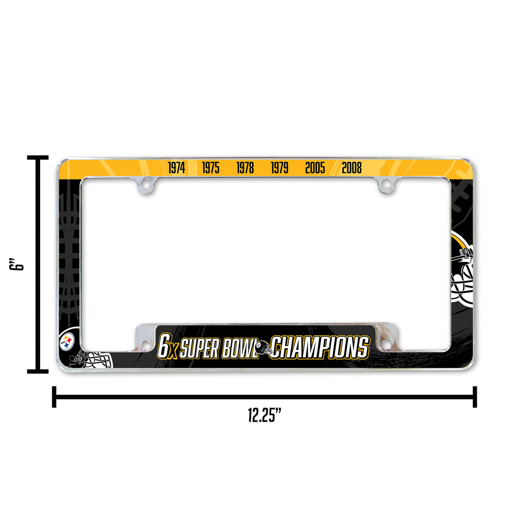 NFL Pittsburgh Steelers All Over Chrome Frame Fan Gear NFL Pittsburgh Steelers