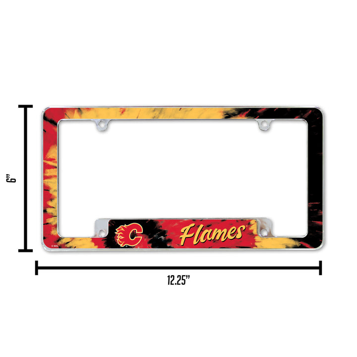 NHL Calgary Flames All Over Chrome Frame Fan Gear NHL Calgary Flames