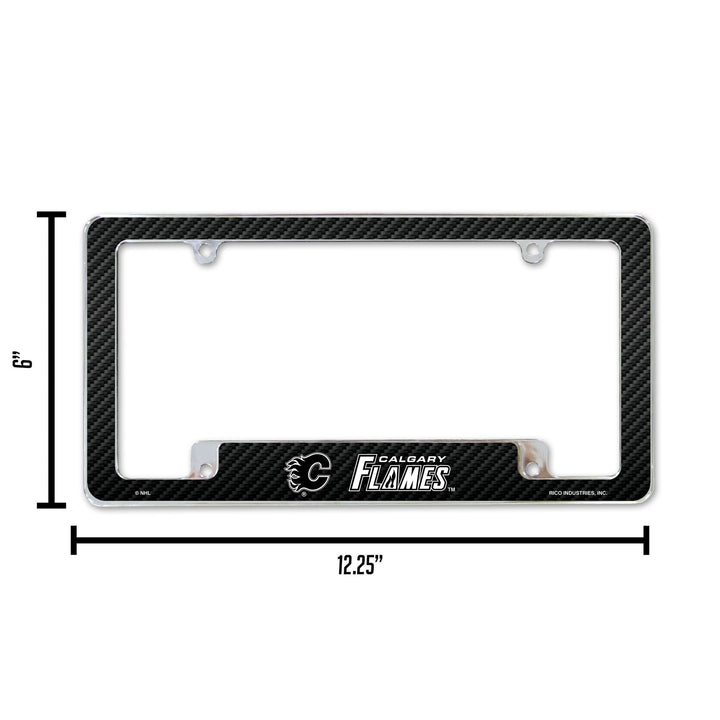 NHL Calgary Flames All Over Chrome Frame Fan Gear NHL Calgary Flames