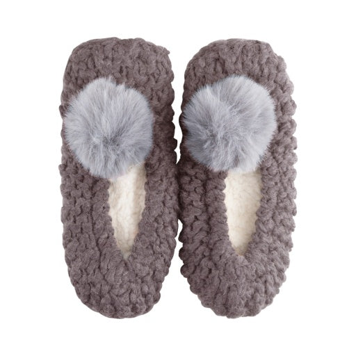 Lemon Women's Popcorn Ballerina Slipper W/ Faux Fur Pom-Pom Lemon