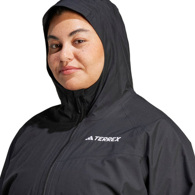 adidas Women's Terrex Multi 2L Rain.Rdy Jacket Plus Size Womens Apparel Jackets & Vests