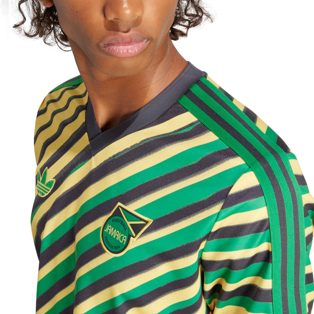 adidas Men's JFF Jamaica Trefoil Soccer Jersey Soccer Uniforms & Apparel All