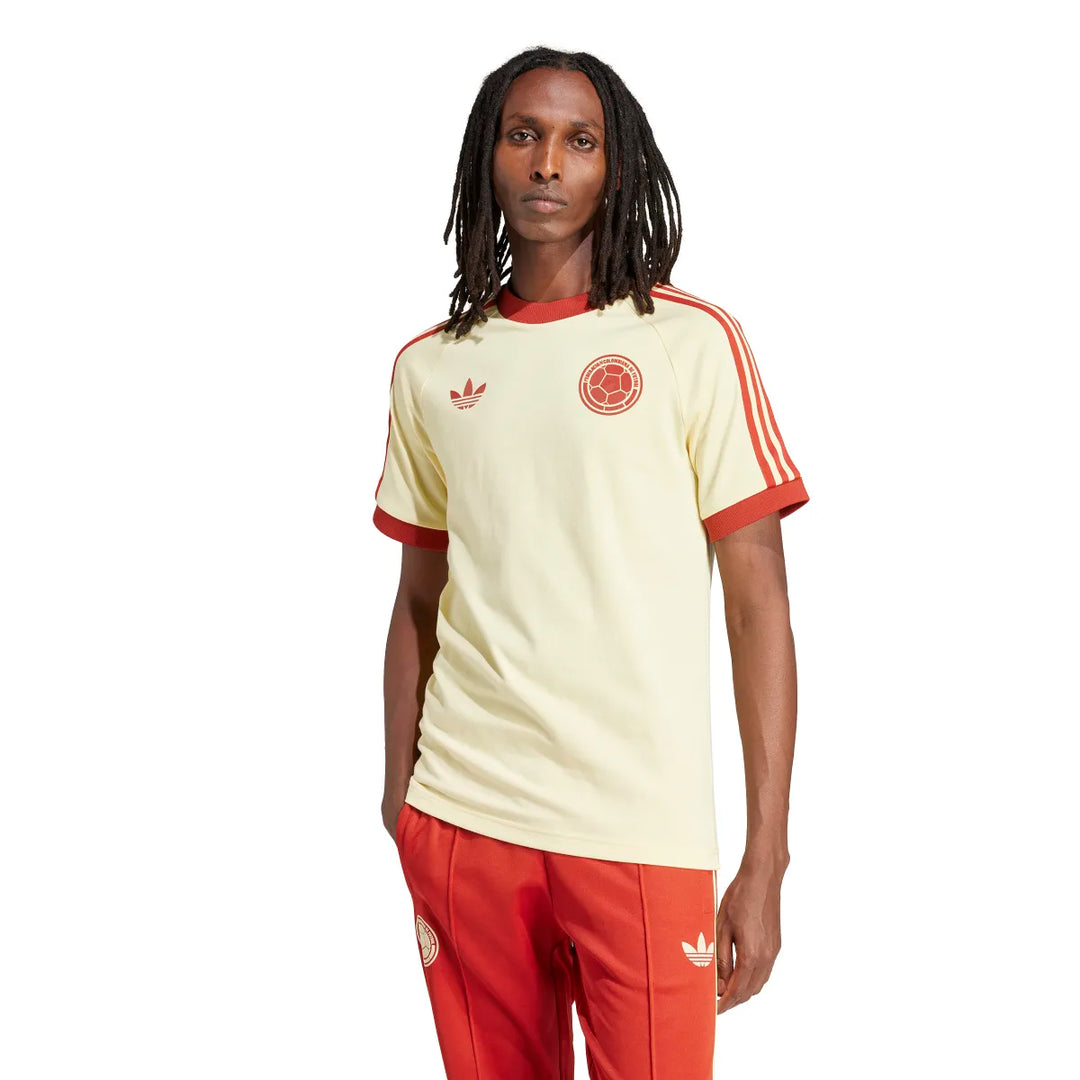 adidas Men's FCF Colombia Adicolor 3-Stripes Soccer T-Shirt Soccer Uniforms & Apparel All