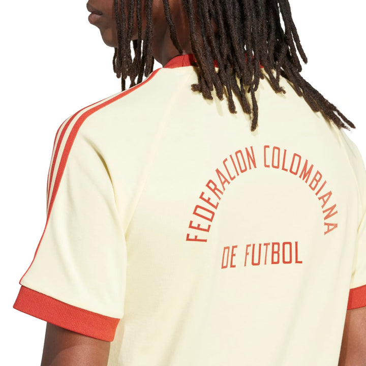 adidas Men's FCF Colombia Adicolor 3-Stripes Soccer T-Shirt Soccer Uniforms & Apparel All