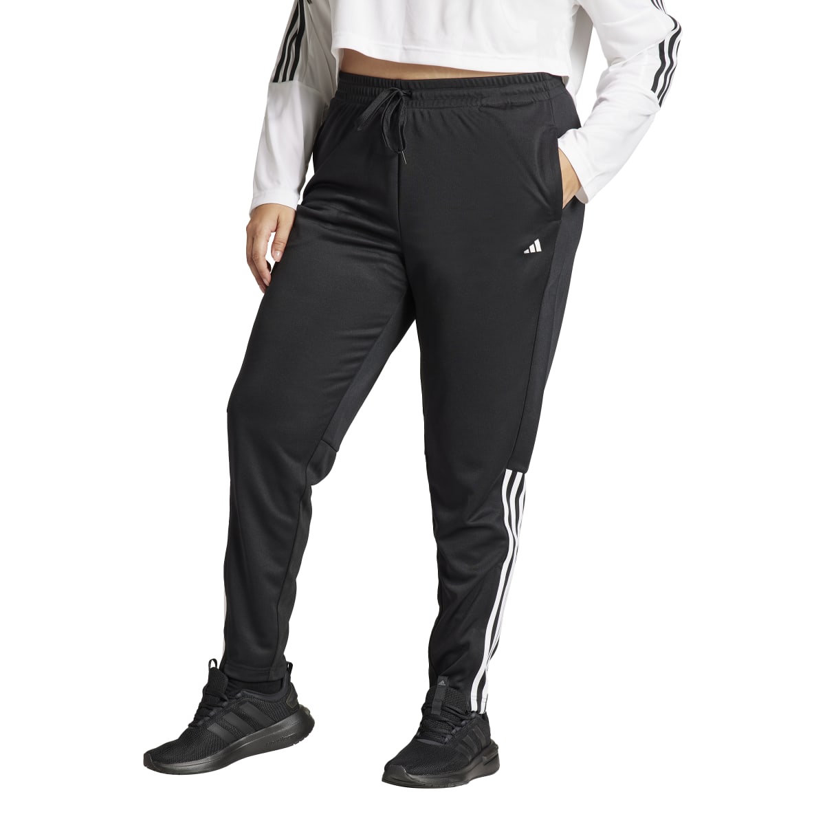 adidas Women's Sereno 3-Stripes Slim Tapered Tracksuit Pants (Plus Siz ...