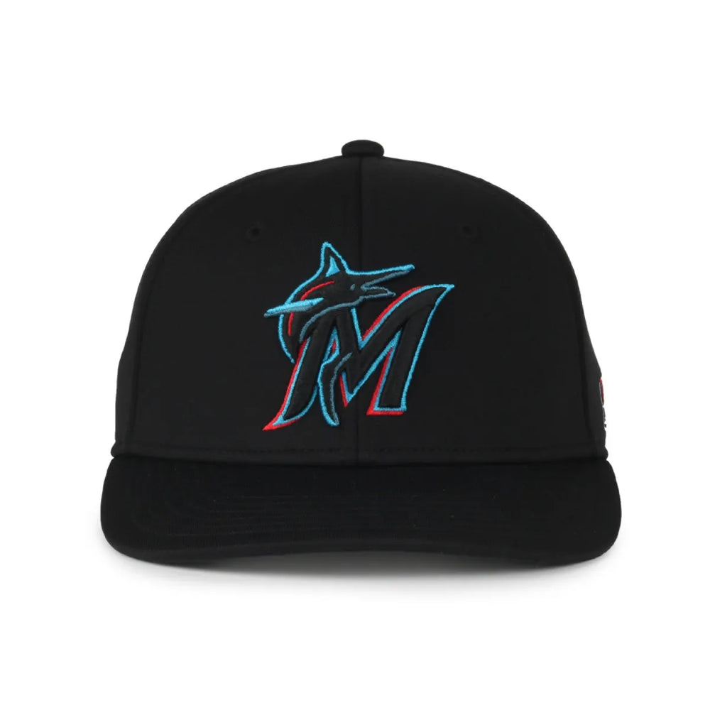 Outdoor Cap Miami Marlins™ Official MLB® Replica Structured Solid Panel Hat MLB-650 Fan Gear MLB Miami Marlins