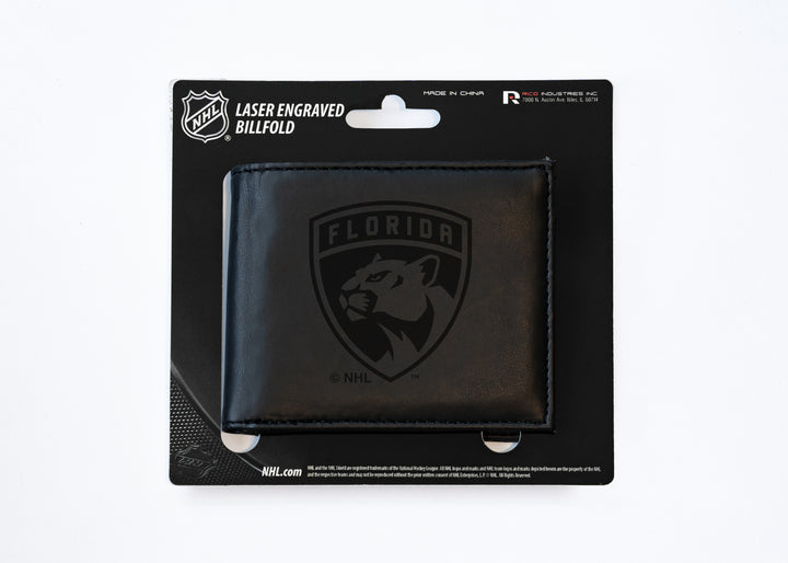 NHL Florida Panthers Laser Engraved Billfold Fan Gear NHL Florida Panthers