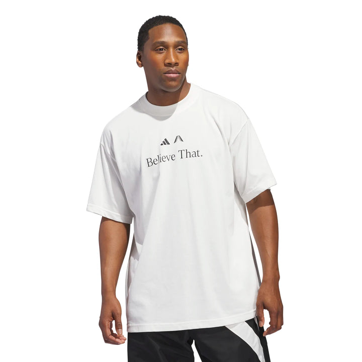 adidas Men's Anthony Edwards Believe That T-Shirt Mens Apparel Shirts & Tops