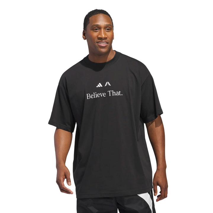 adidas Men's Anthony Edwards Believe That T-Shirt Mens Apparel Shirts & Tops