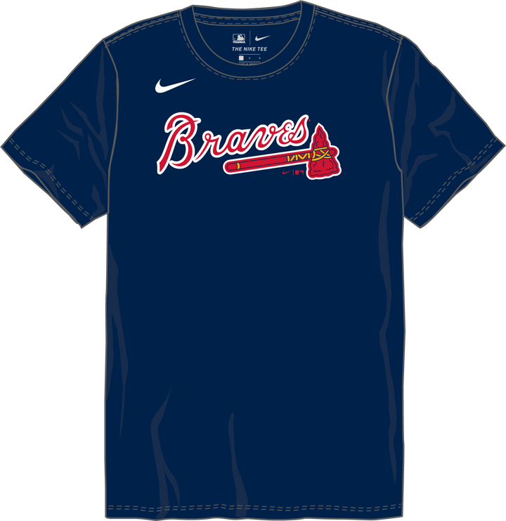 Nike Atlanta Braves Youth Institutional Short Sleeve Crew Neck Tee