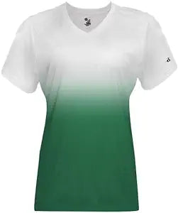 Badger 4207 Women's Ombre V-Neck Tee Badger