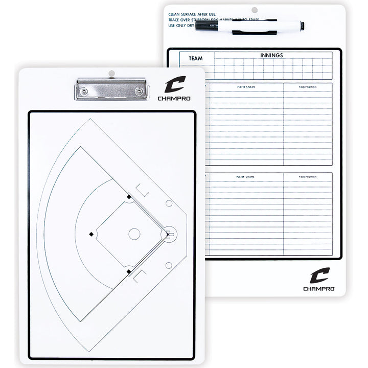 Champro Baseball/Softball Coach's Dry Erase Board With Marker Champro