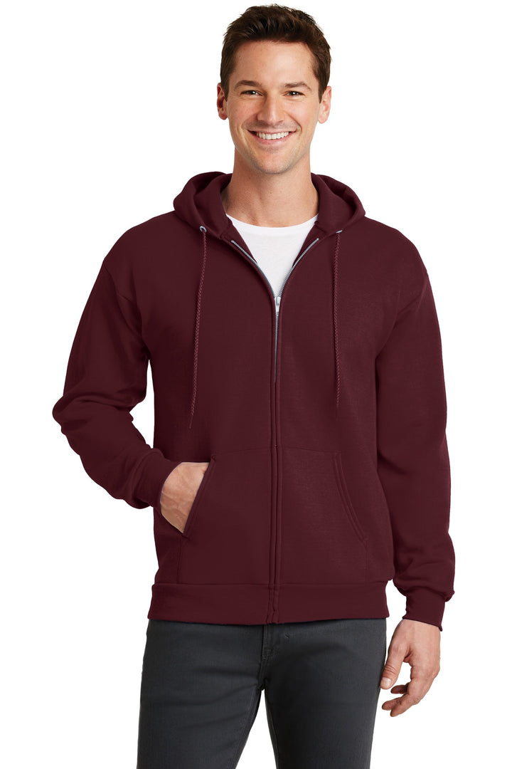 Port & Company - Men's Core Fleece Full-Zip Hooded Sweatshirt Mens Apparel Sweatshirts & Fleece