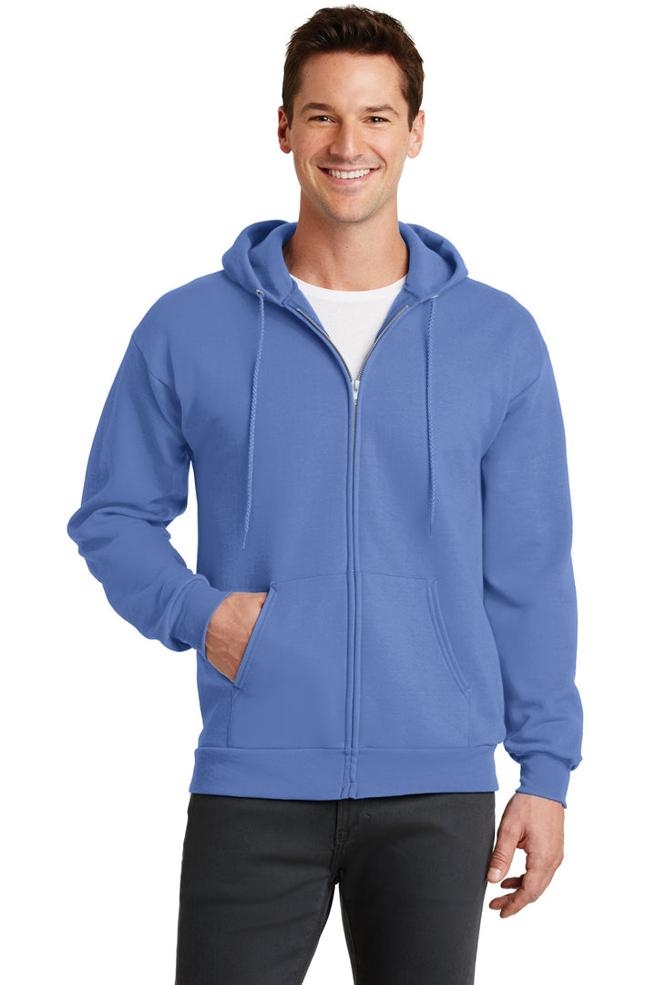 Port & Company - Men's Core Fleece Full-Zip Hooded Sweatshirt Mens Apparel Sweatshirts & Fleece