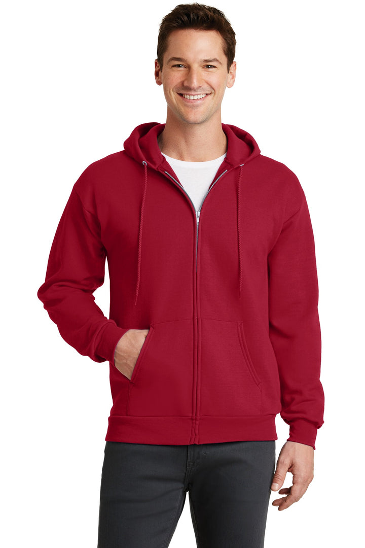 Port & Company - Men's Core Fleece Full-Zip Hooded Sweatshirt Mens Apparel Sweatshirts & Fleece