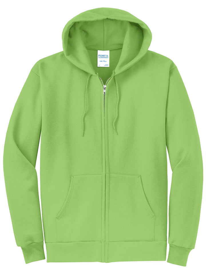 Port & Company - Men's Core Fleece Full-Zip Hooded Sweatshirt Mens Apparel Sweatshirts & Fleece