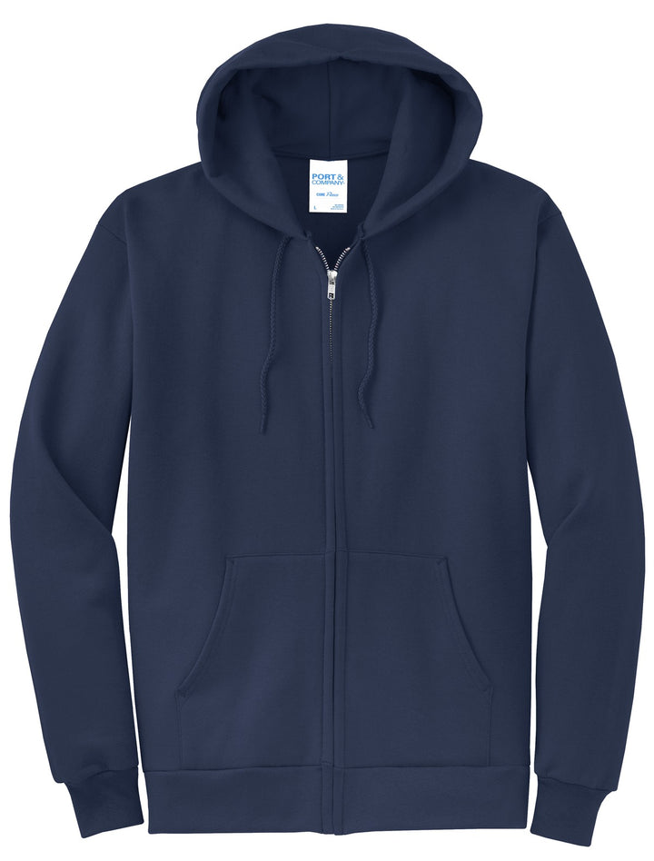 Port & Company - Men's Core Fleece Full-Zip Hooded Sweatshirt Mens Apparel Sweatshirts & Fleece