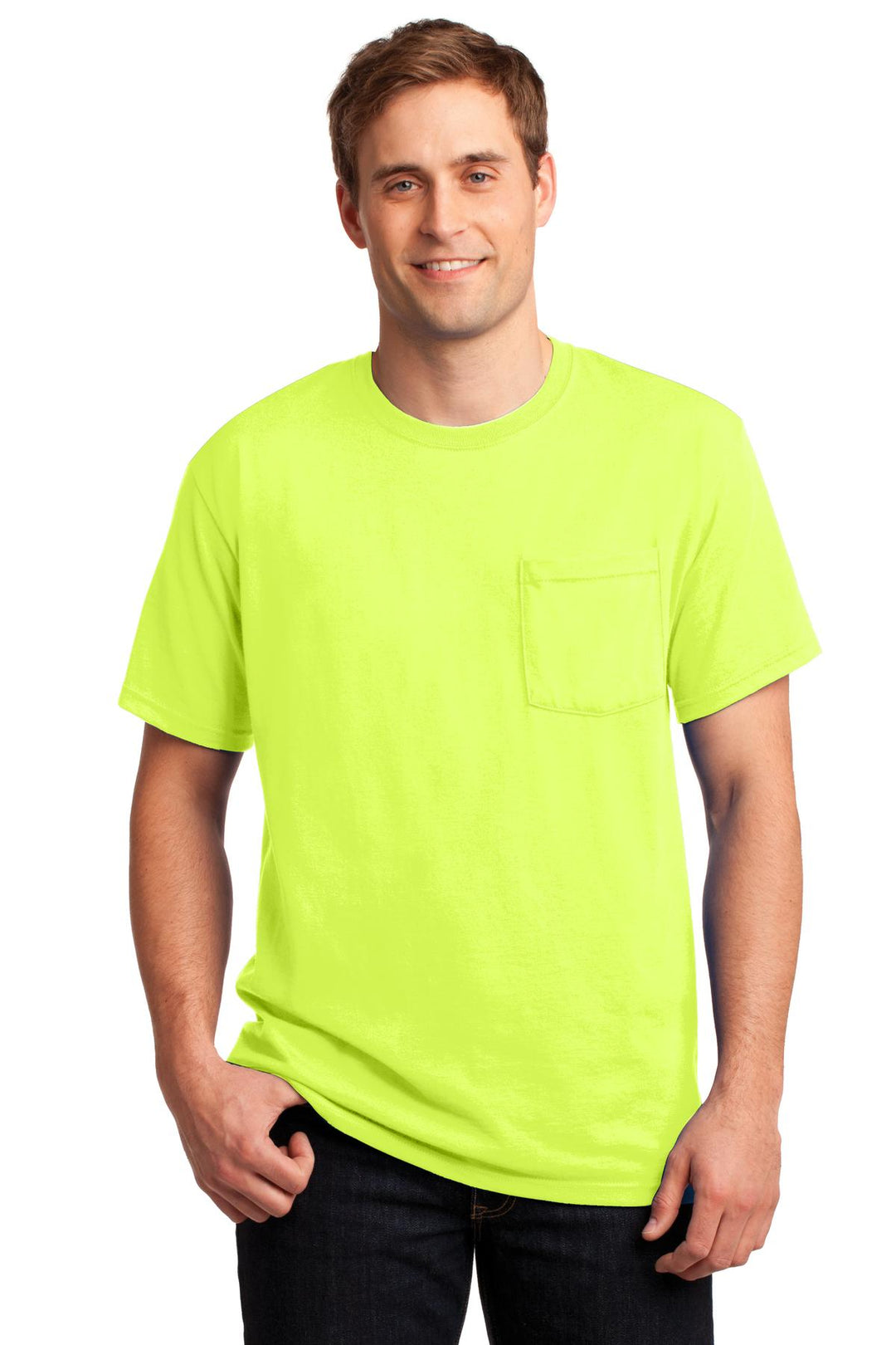 JERZEES Men's Dri-Power 50/50 T-Shirt with a Pocket JERZEES