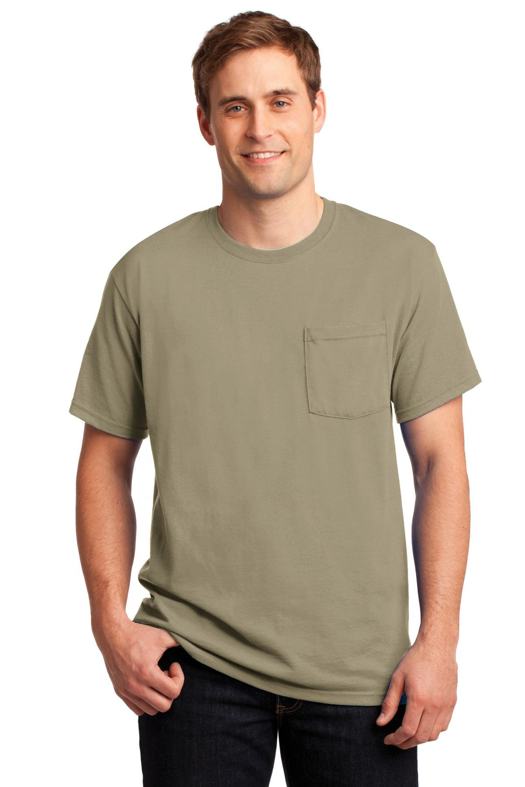 JERZEES Men's Dri-Power 50/50 T-Shirt with a Pocket JERZEES