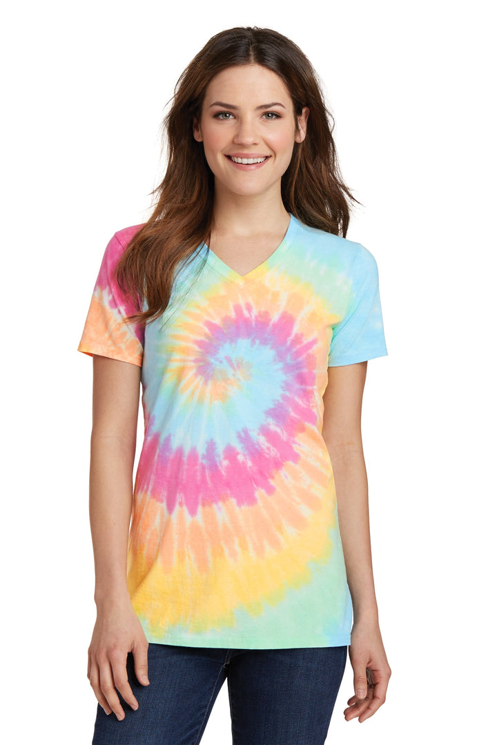 Port & Company - Women's Tie-Dye V-Neck Tee