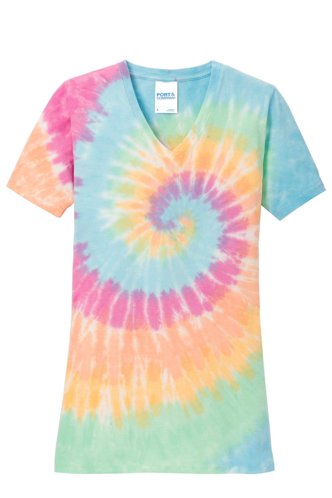 Port & Company - Women's Tie-Dye V-Neck Tee