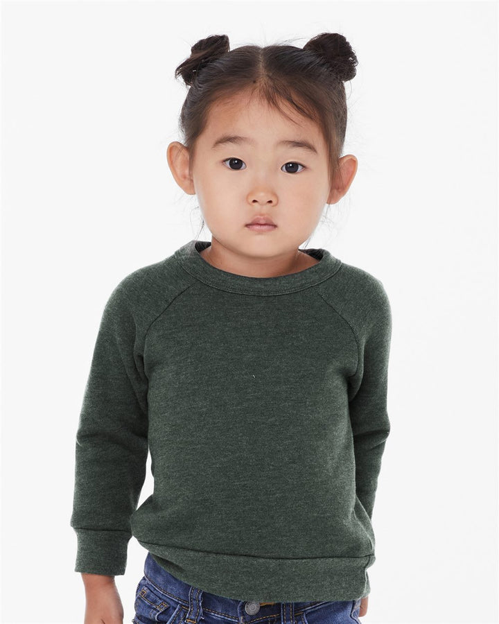 BELLA + CANVAS Toddler Sponge Fleece Raglan Sweatshirt