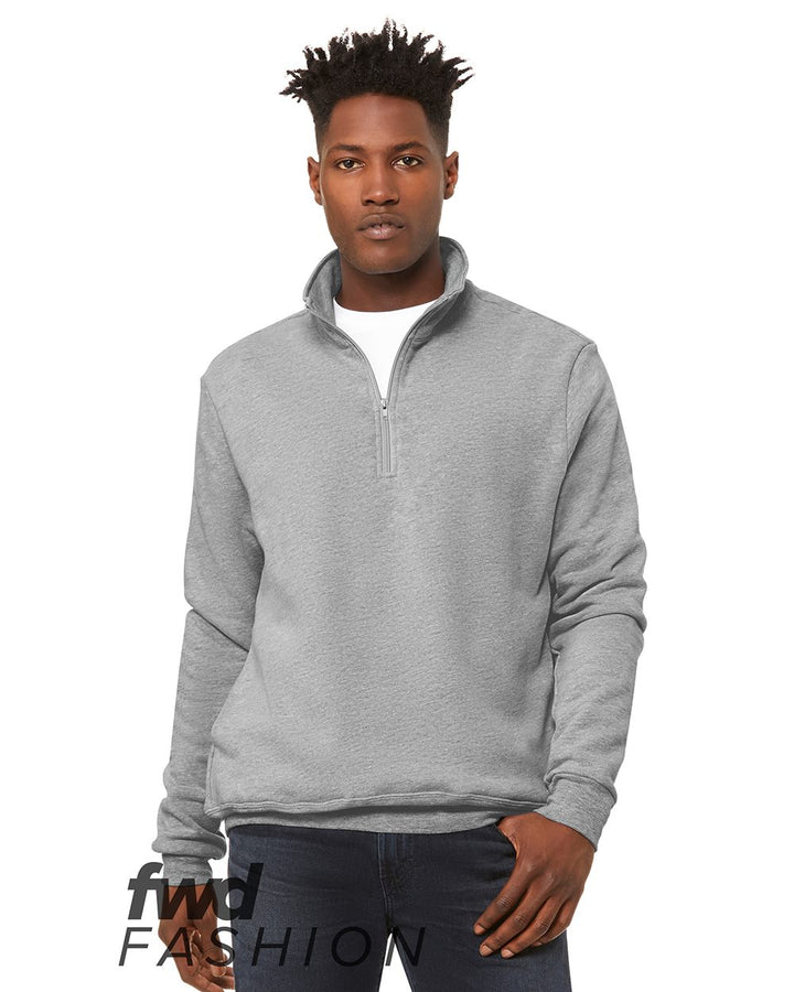 BELLA + CANVAS Men's FWD Fashion Quarter Zip Pullover Fleece