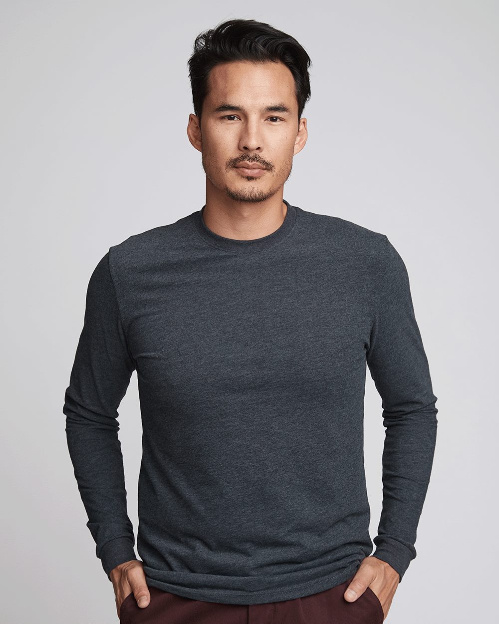 Next Level Men's Sueded Long Sleeve Crew Next Level