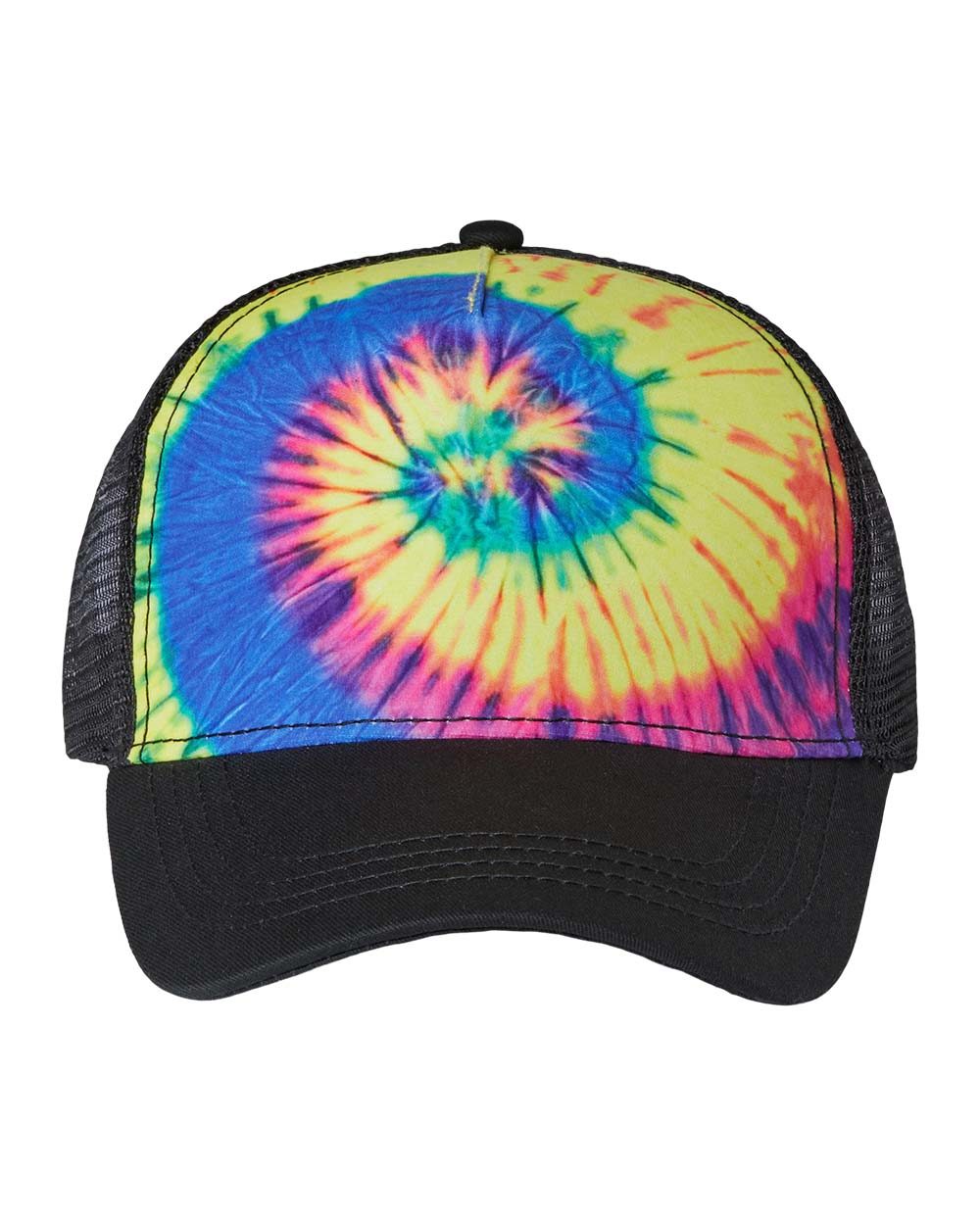 Colortone Tie-Dyed 5-Panel Trucker Cap Colortone