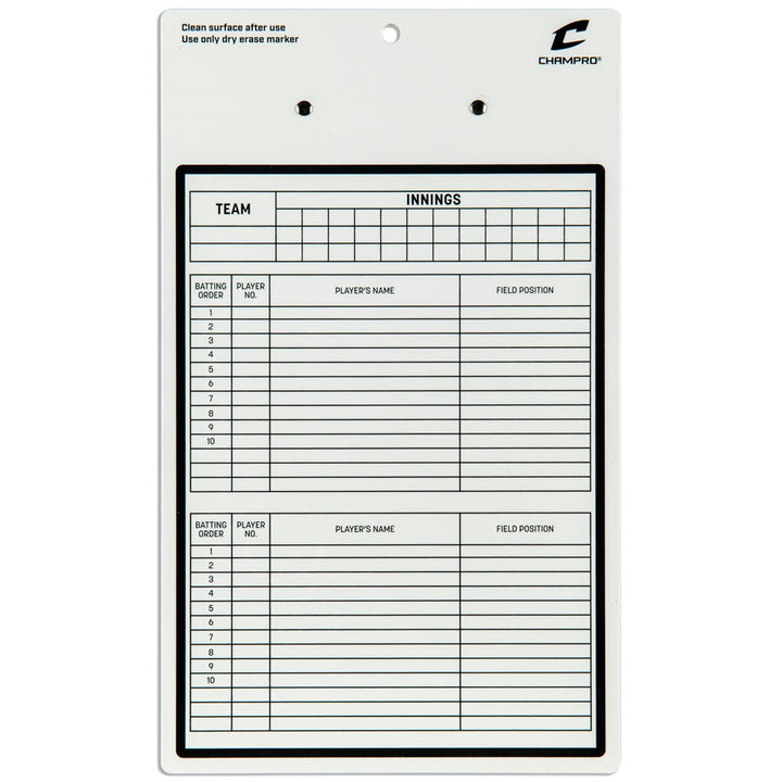 Champro Baseball/Softball Coach's Dry Erase Board With Marker Champro