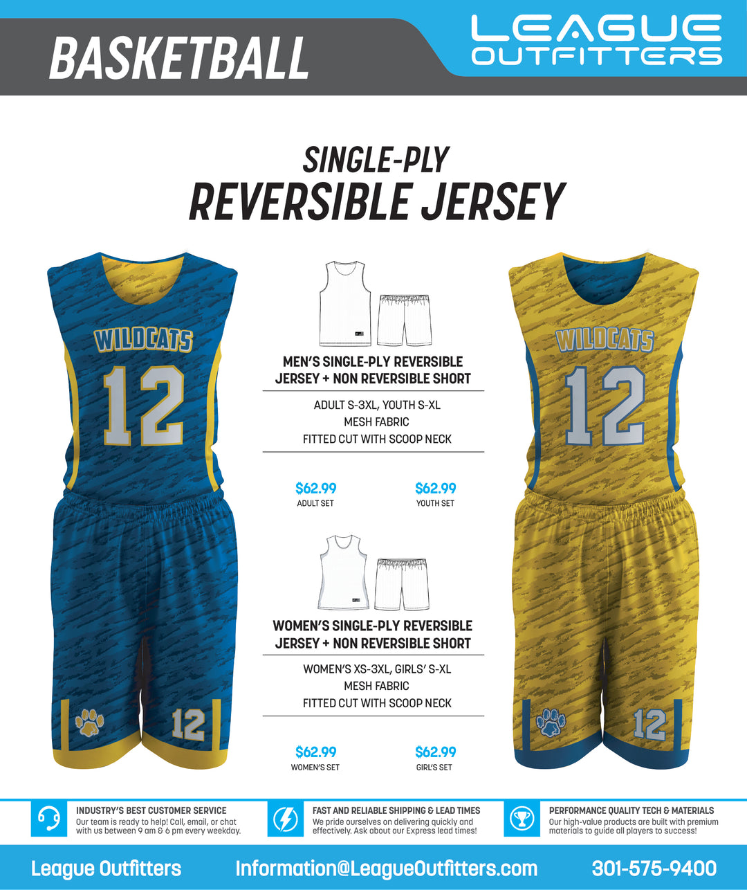 Custom Basketball Uniform Package League Outfitters