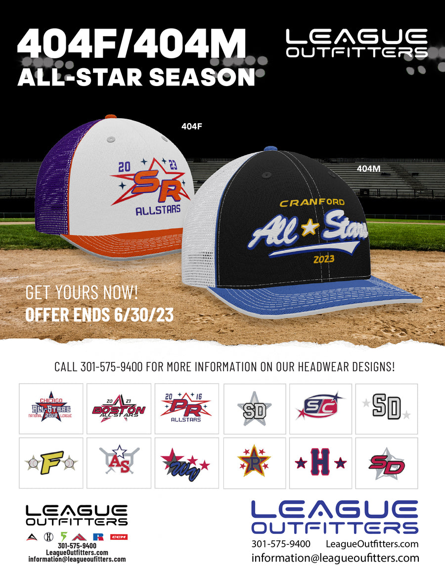 All Star Baseball Hats League Outfitters