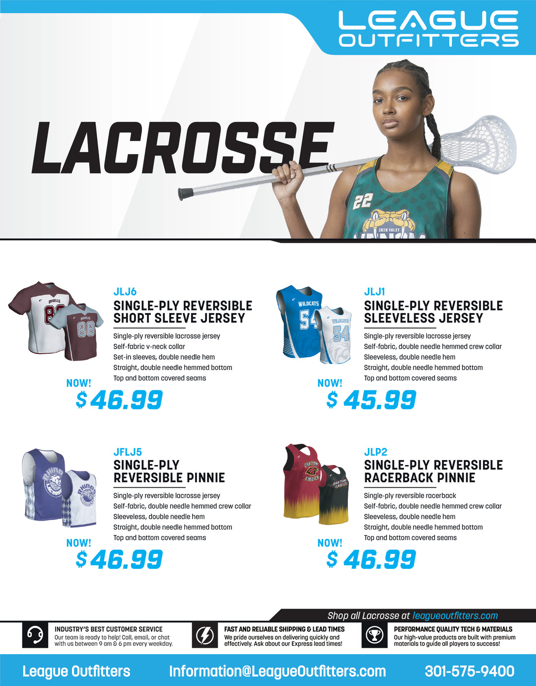 Lacrosse Jersey Uniform Package League Outfitters