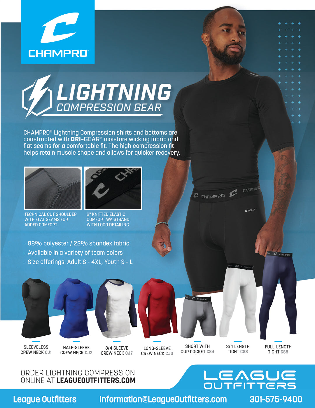 Lightning Compression Shirts League Outfitters