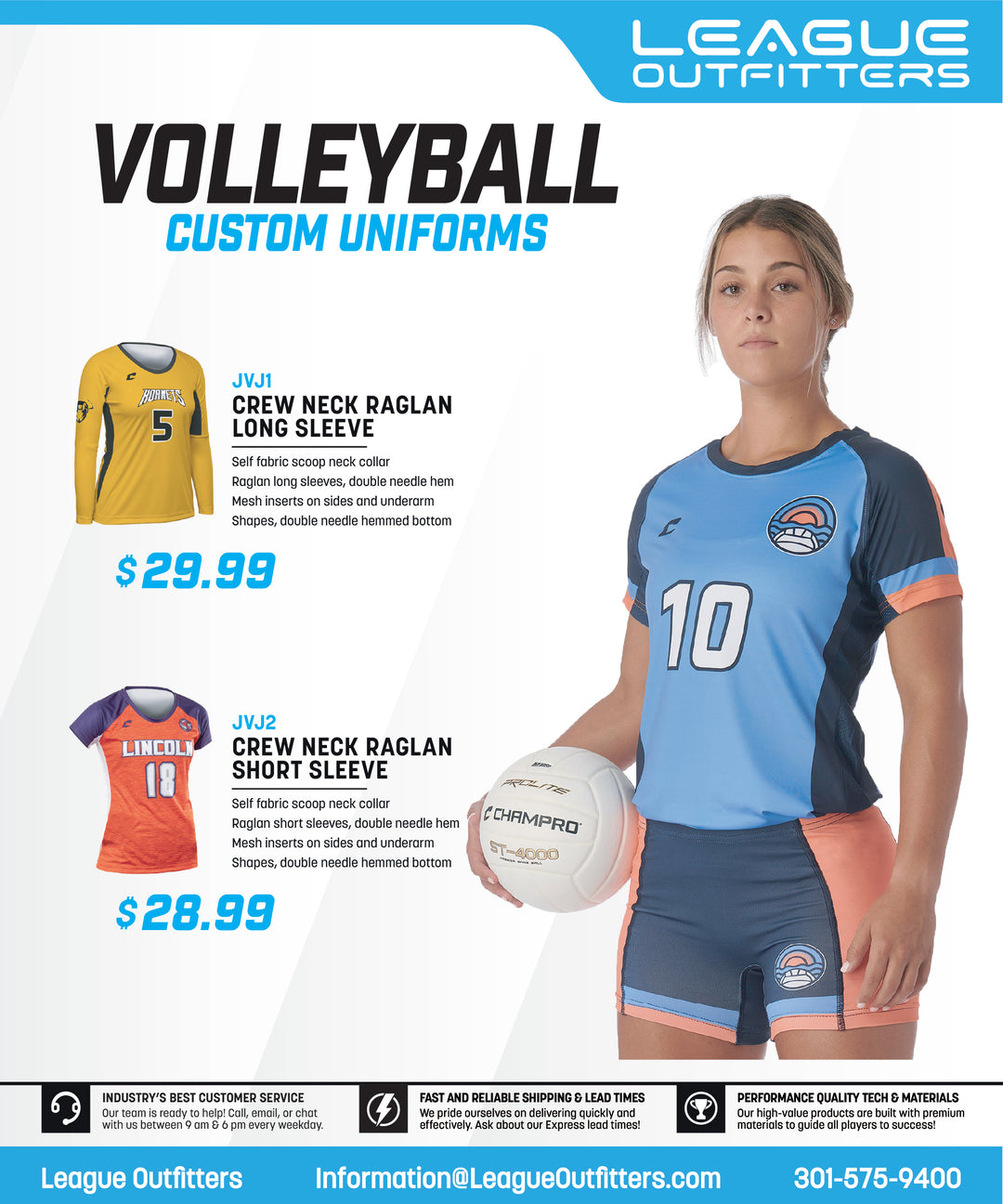 Custom Volleyball Uniforms League Outfitters