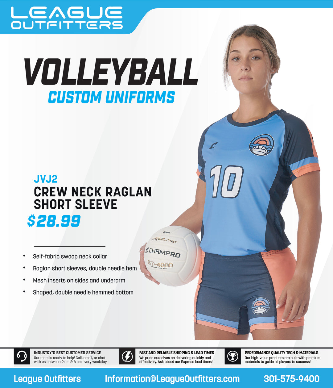 Custom Volleyball Jerseys League Outfitters