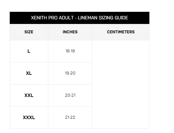 Xenith Pro Adult Lineman Shoulder Pads Xenith