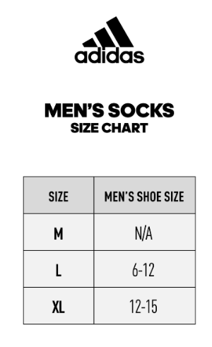 Adidas sock size chart us best sale